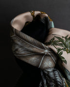 "HERMES" Passion flower print Carre 90 silk scarf