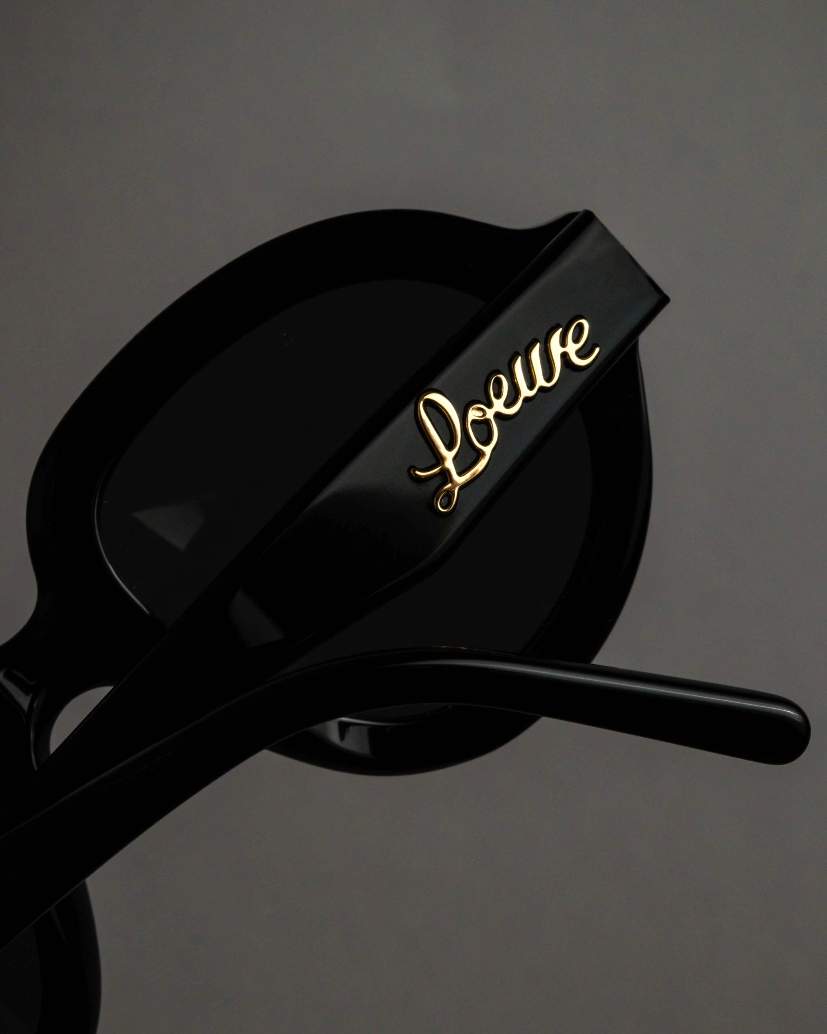 LOEWE (ロエベ) - オーバルフレーム サングラス - ブラック - 厚リム