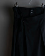 "YOHJI YAMAMOTO +NOIR" Asymmetrical slit sarouel slacks