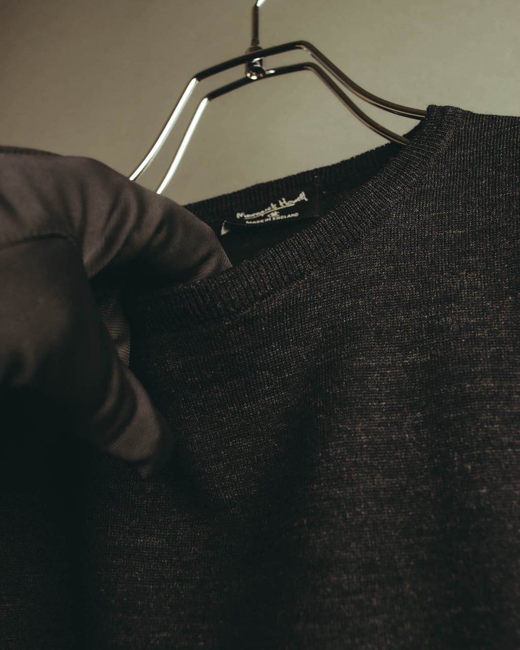 "Margaret Howell" 90's-00's Soft wool short sleeve knit top