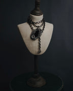 "VALENTINO GARAVANI" 2010’s dark romantic statement necklace＆belt