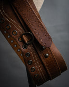 “DIESEL” 2000’s Studded craft leather belt