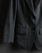 "Whim Gazette" Houndstooth pattern shaped tailored jacket