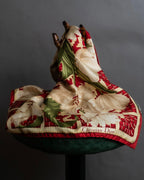 "Christian Dior" Houndstooth floral square scarf