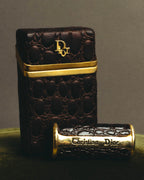 "Christian Dior" 70's-80's Croc embossed cigarette case set