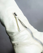 "MIU MIU" Shiny buckle design long boots