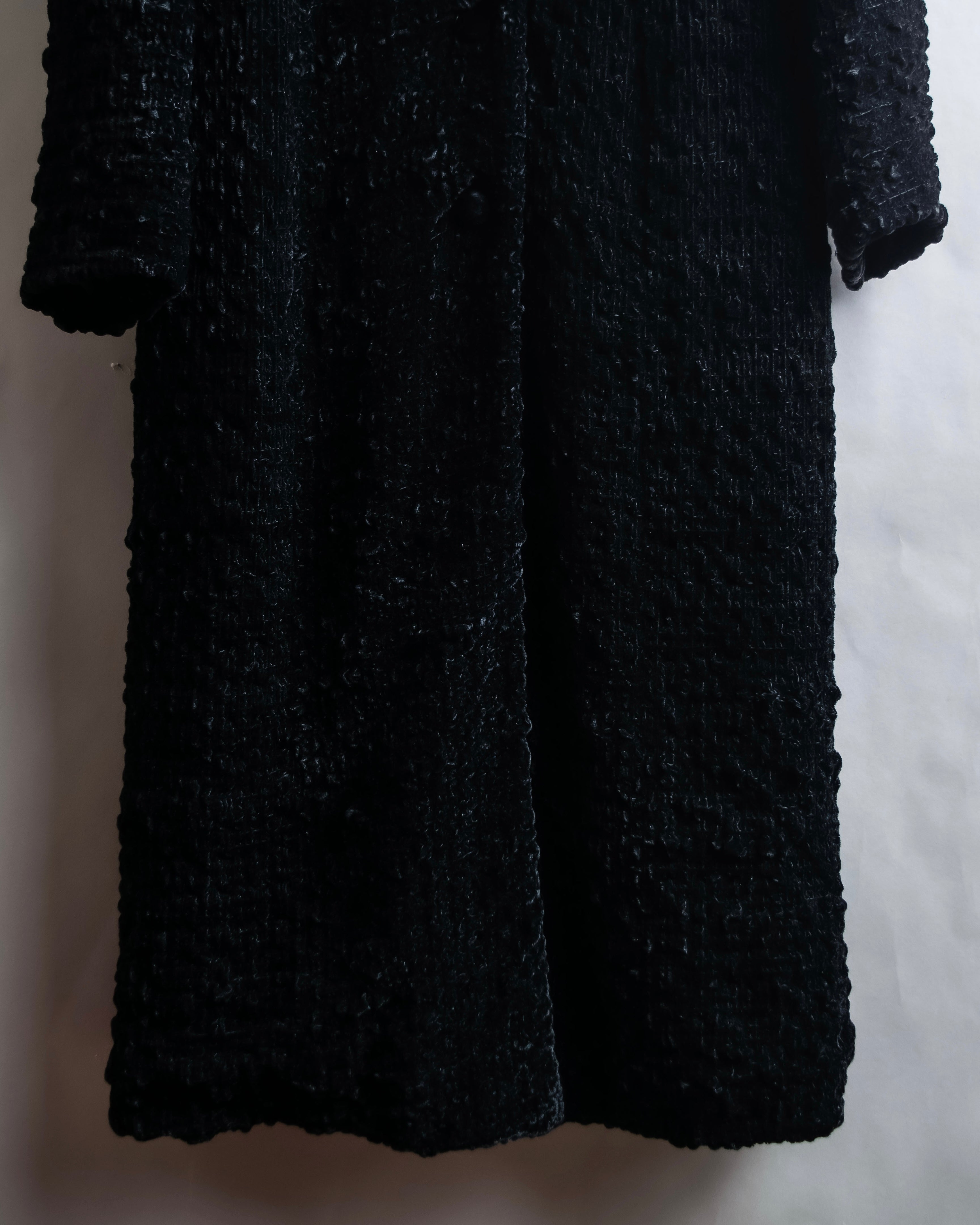 "GIORGIO ARMANI" Stand collar velour long coat