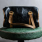 "YVES SAINT LAURENT" Logo engraved bicolor leather boston bag