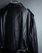 "DURBAN" Double zipper sheepskin leather coat
