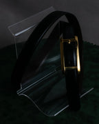 "Cartier" Gold metal buckle design leather belt