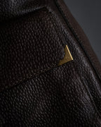 “FENDI” 2010’s Architectural grained leather 3Jours bag