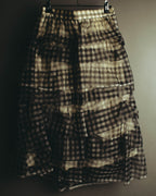 -SPECIAL- "tricot COMME des GARÇONS" 07SS Gingham check sheer tiered ruffle skirt