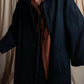 "Y's" Beautiful draping oversized long length soutien collar coat