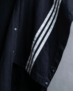 "Y-3" Asymmetrical three-stripes wrap dress
