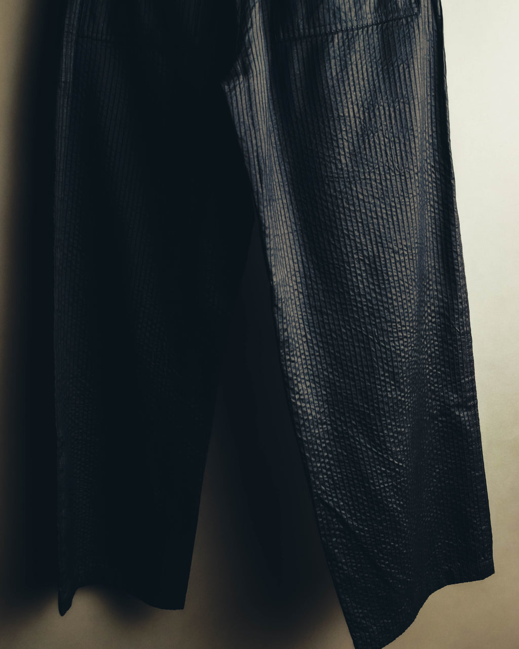 "Christian Dior" 20's Sheer striped silk cotton wide-leg trousers