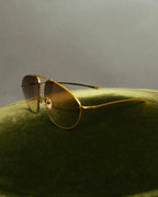 "GUCCI" Classic gold metal aviator sunglasses