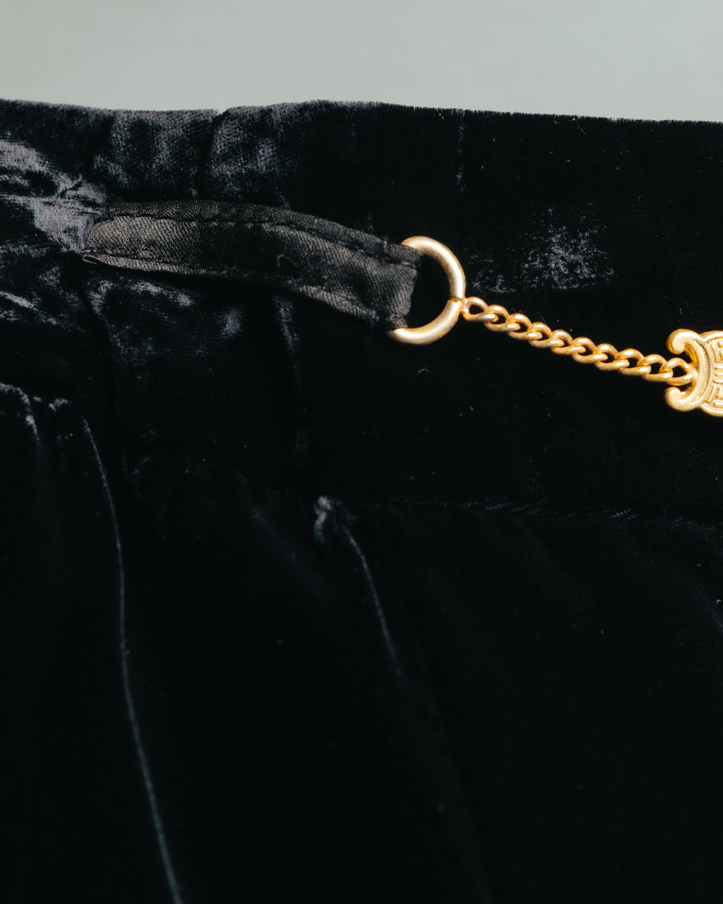 -SPECIAL- “CELINE” 80’s-90’s velvet frilled chain setup