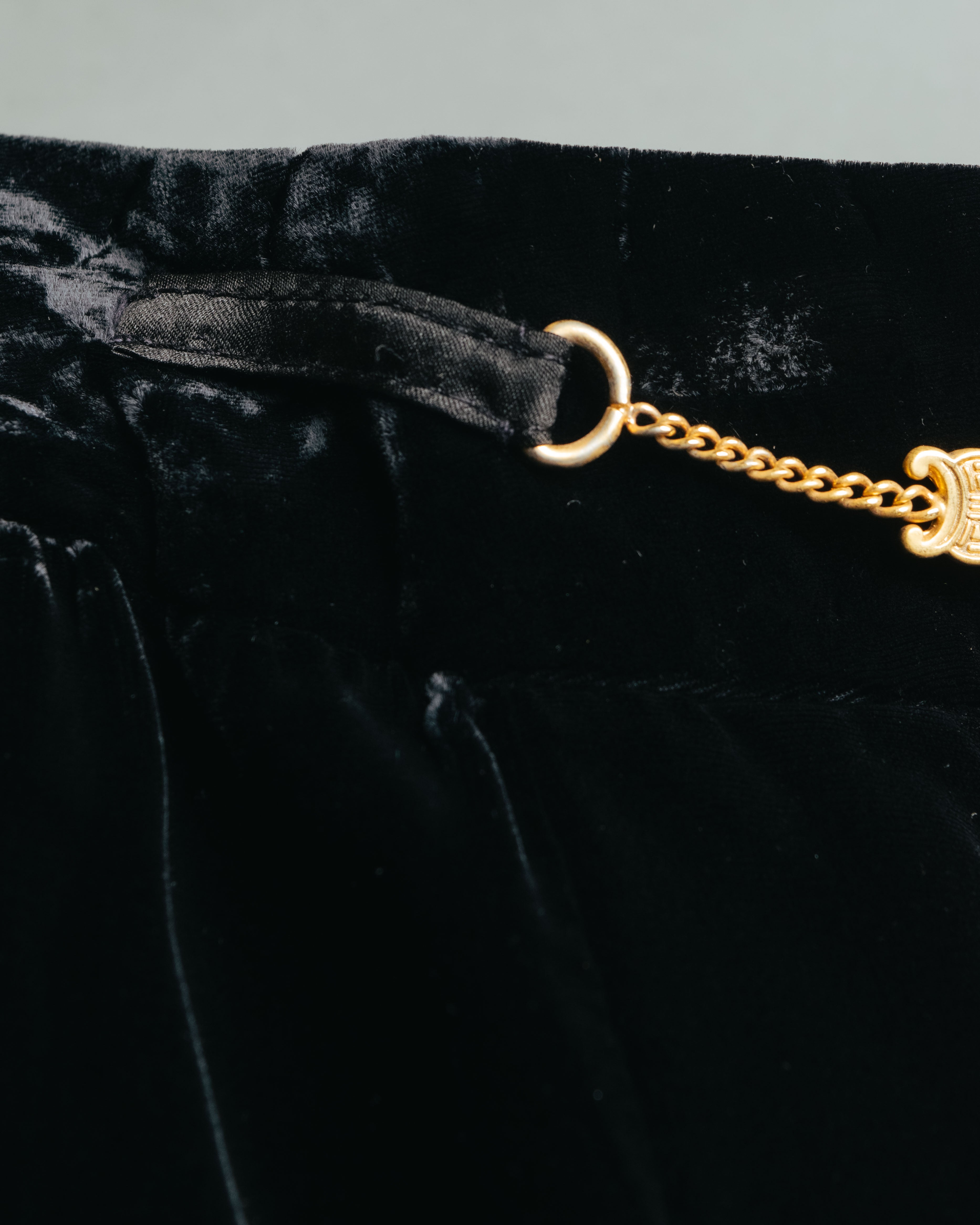 -SPECIAL- “CELINE” 80’s-90’s velvet frilled chain setup
