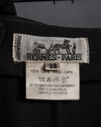 "HERMES" 90's Gold parts design derived from horse tack flared skirt