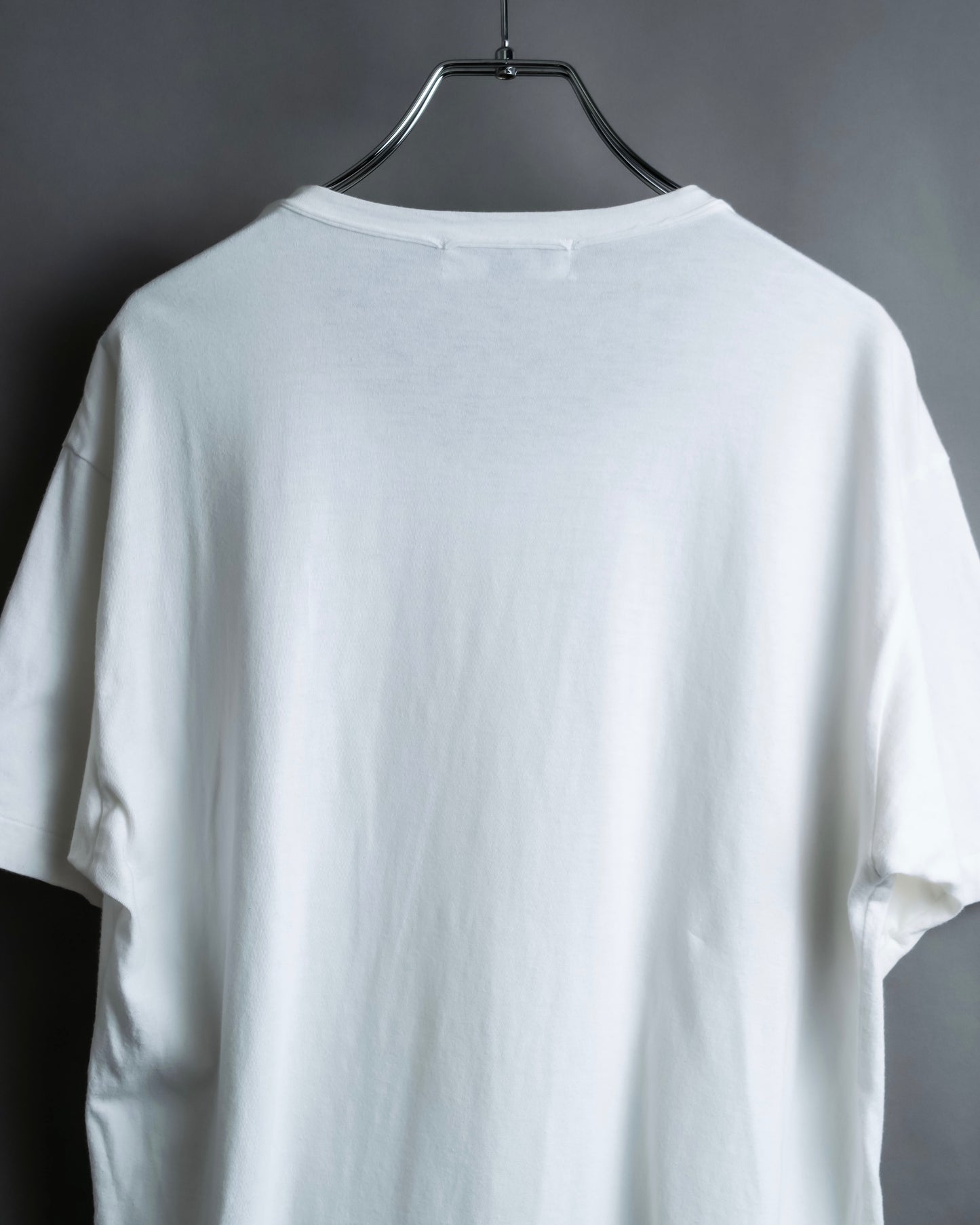 "Yohji Yamamoto POUR HOMME" Long ruffle design soft cotton T-shirt