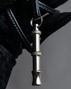 "HERMES" Le Sifflet à Ultrason series whistle motif leather necklace