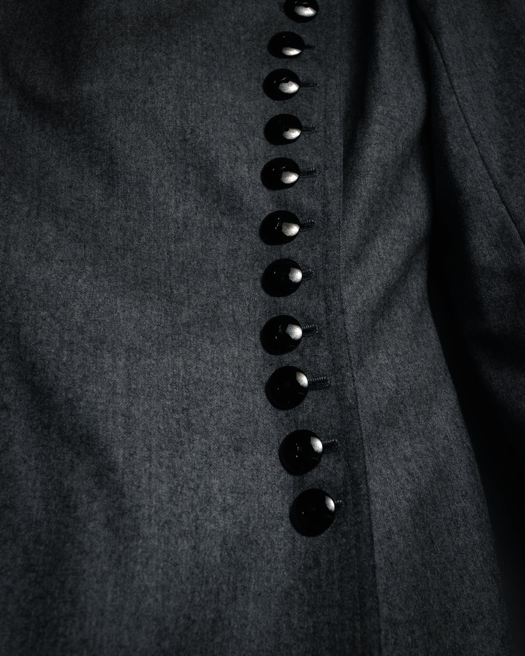 “Miss Dior” 90’s asymmetrical multi button wool dress