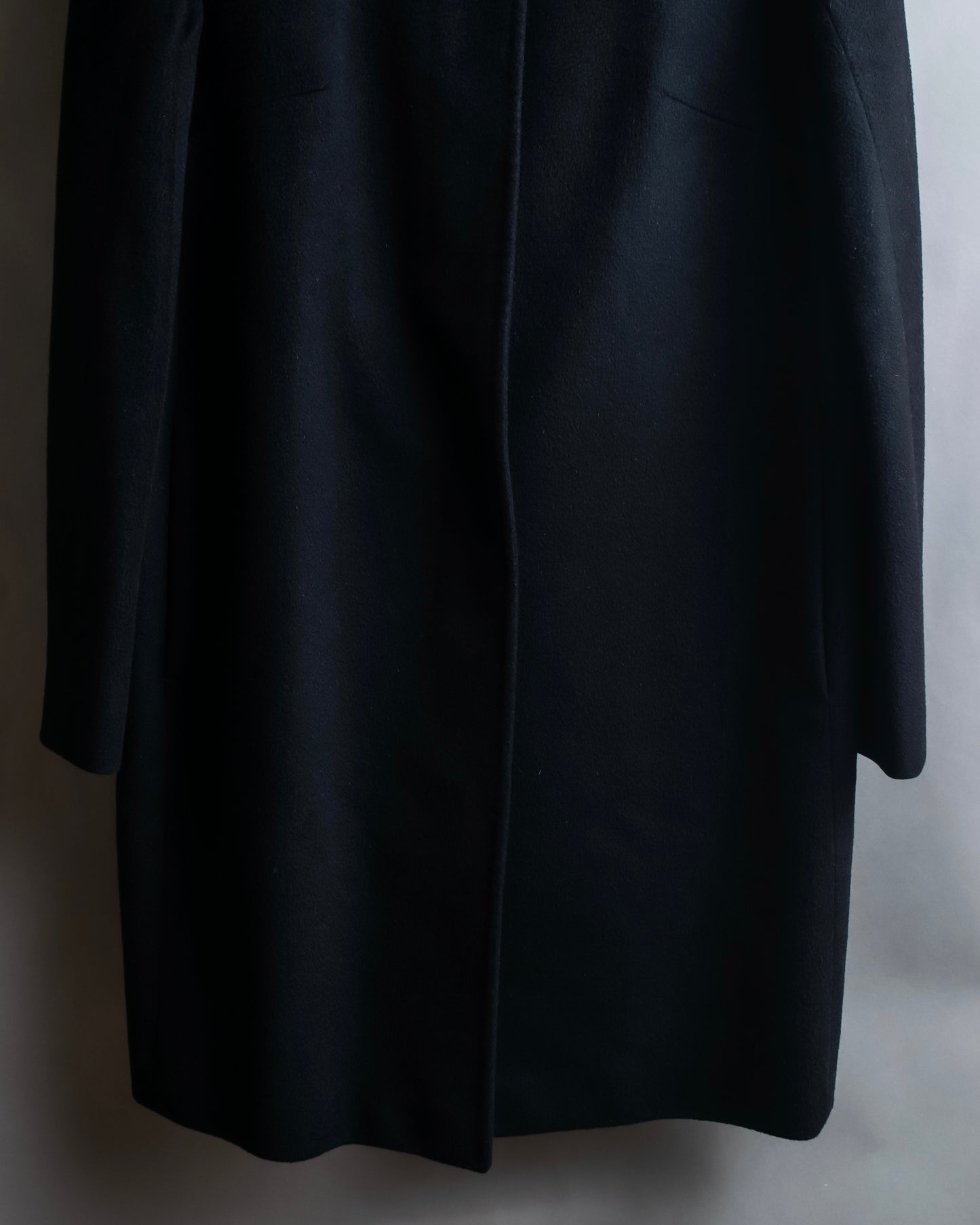 "Max Mara" Stand neck fly front mid length coat