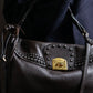 "Sergio Rossi" Stud design horizontal leather 2way shoulder bag