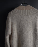 "Chloe" Angora mix standing up long cardigan