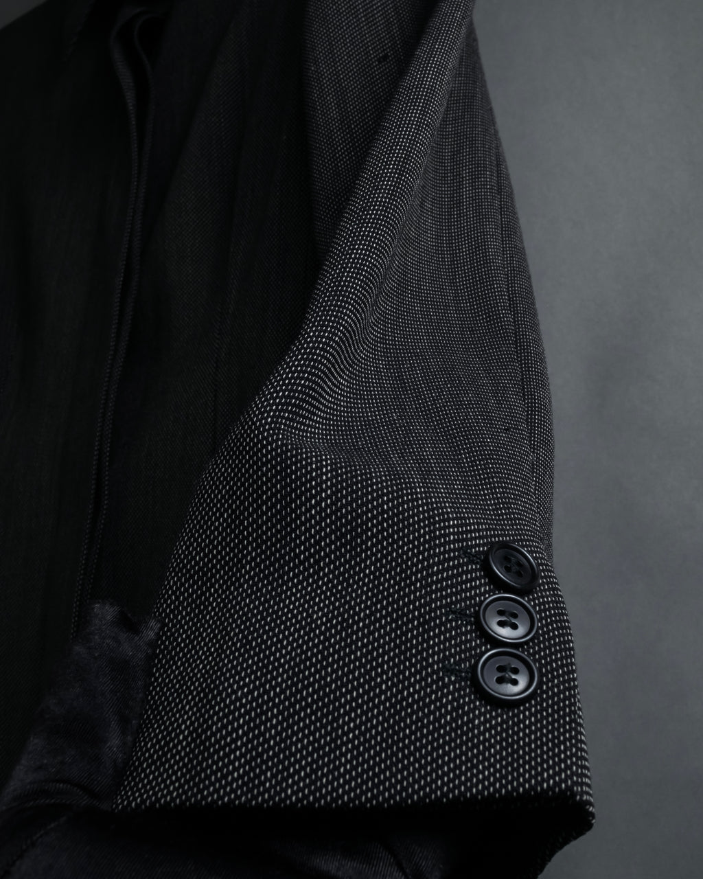 "Max Mara" 90’s-00’s Minimal fly-front stretch sten collar jacket