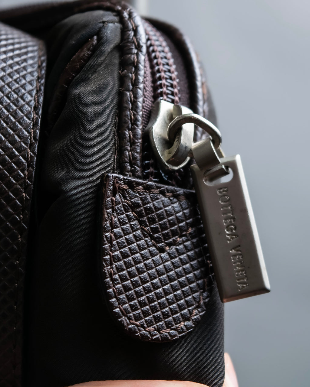 "BOTTEGA VENETA" 2way logo plate nylon bag