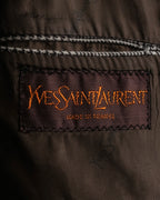 "YVES SAINT LAURENT" Glen plaid oversized wool tailored jacket