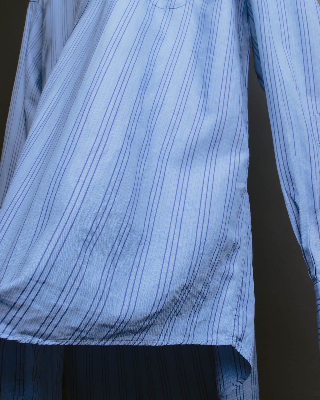 "Hermès" 90's-00's Striped cotton button-down shirt