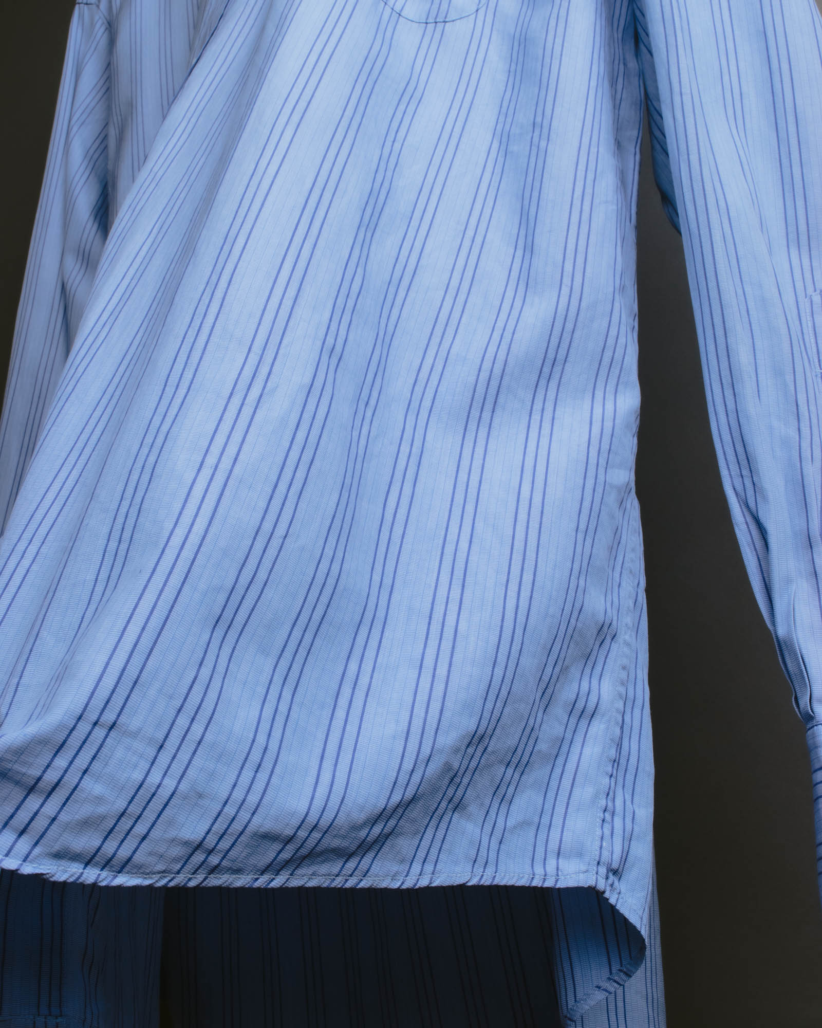 "Hermès" 90's-00's Striped cotton button-down shirt