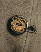 -SPECIAL- “LOEWE” 80’s-early 90’s Taupe suede leather blouson jacket