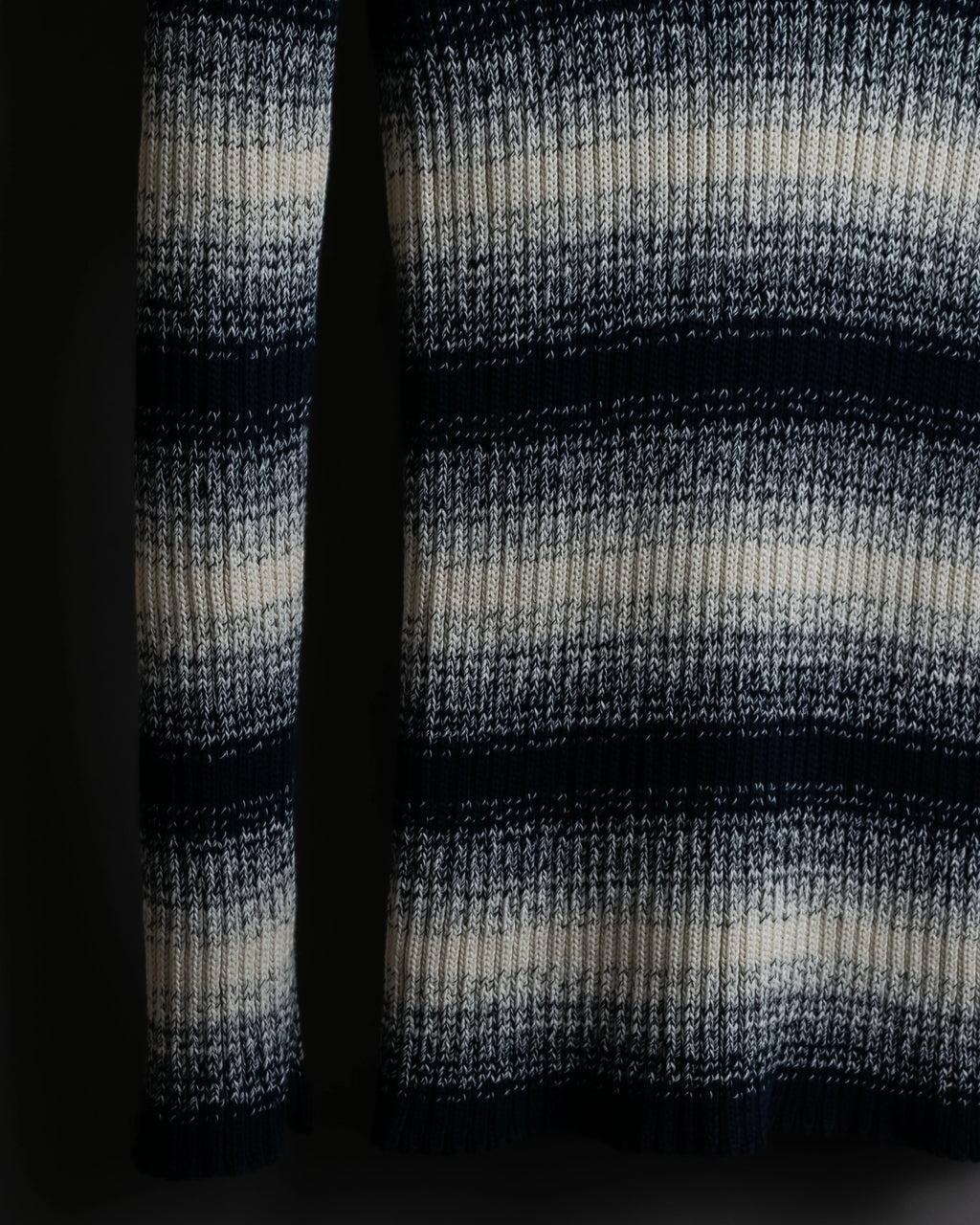 "Christian Dior" Gradient striped irregular neck knit