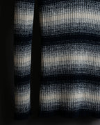 "Christian Dior" Gradient striped irregular neck knit