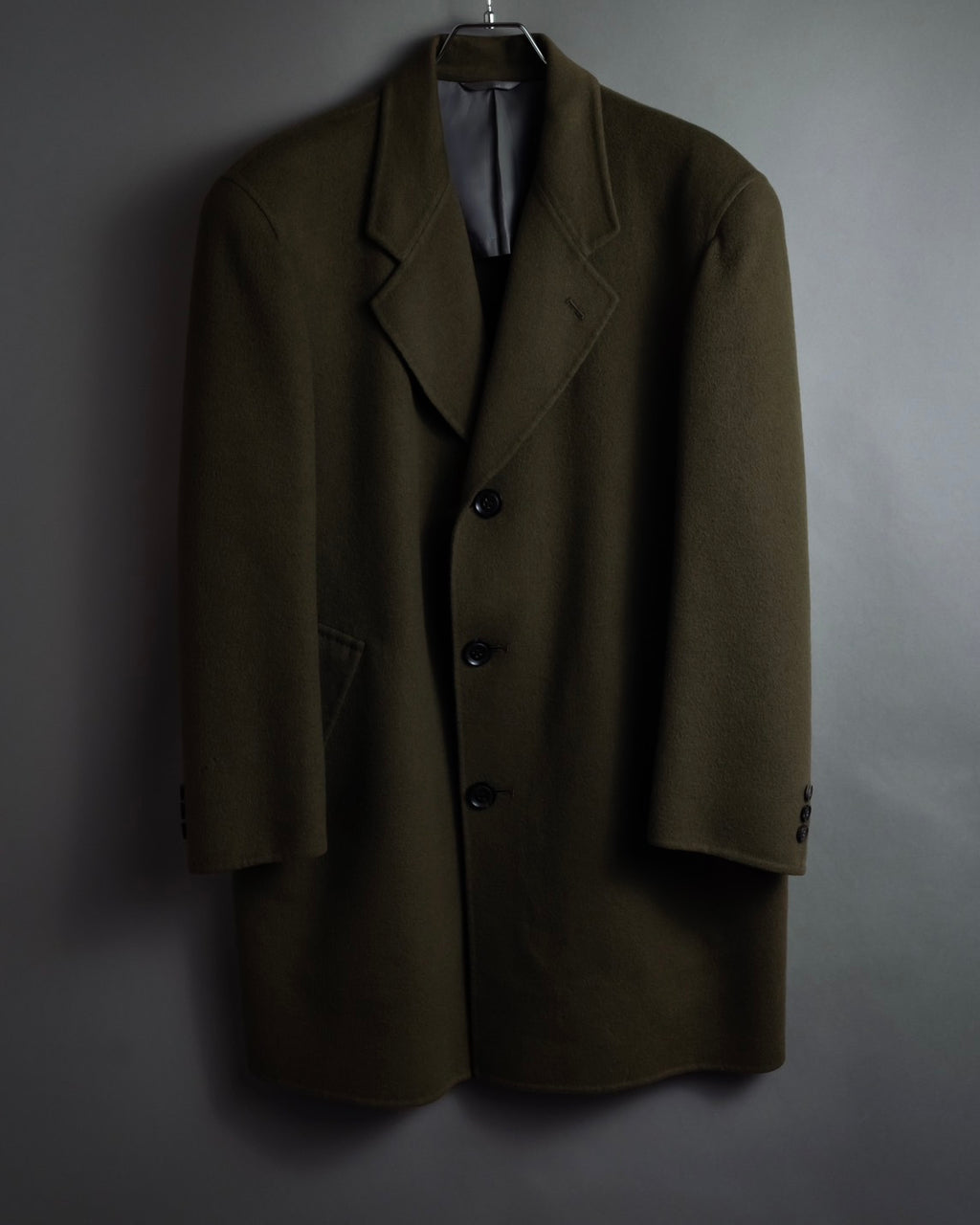 "Christian Dior" Single-breasted 100% cashmere chester coat