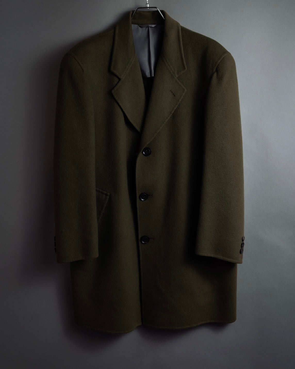 "Christian Dior" Single-breasted 100% cashmere chester coat