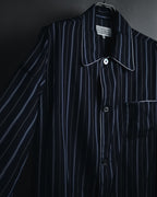 "Maison Margiela" 2021AW piped striped lounge shirt