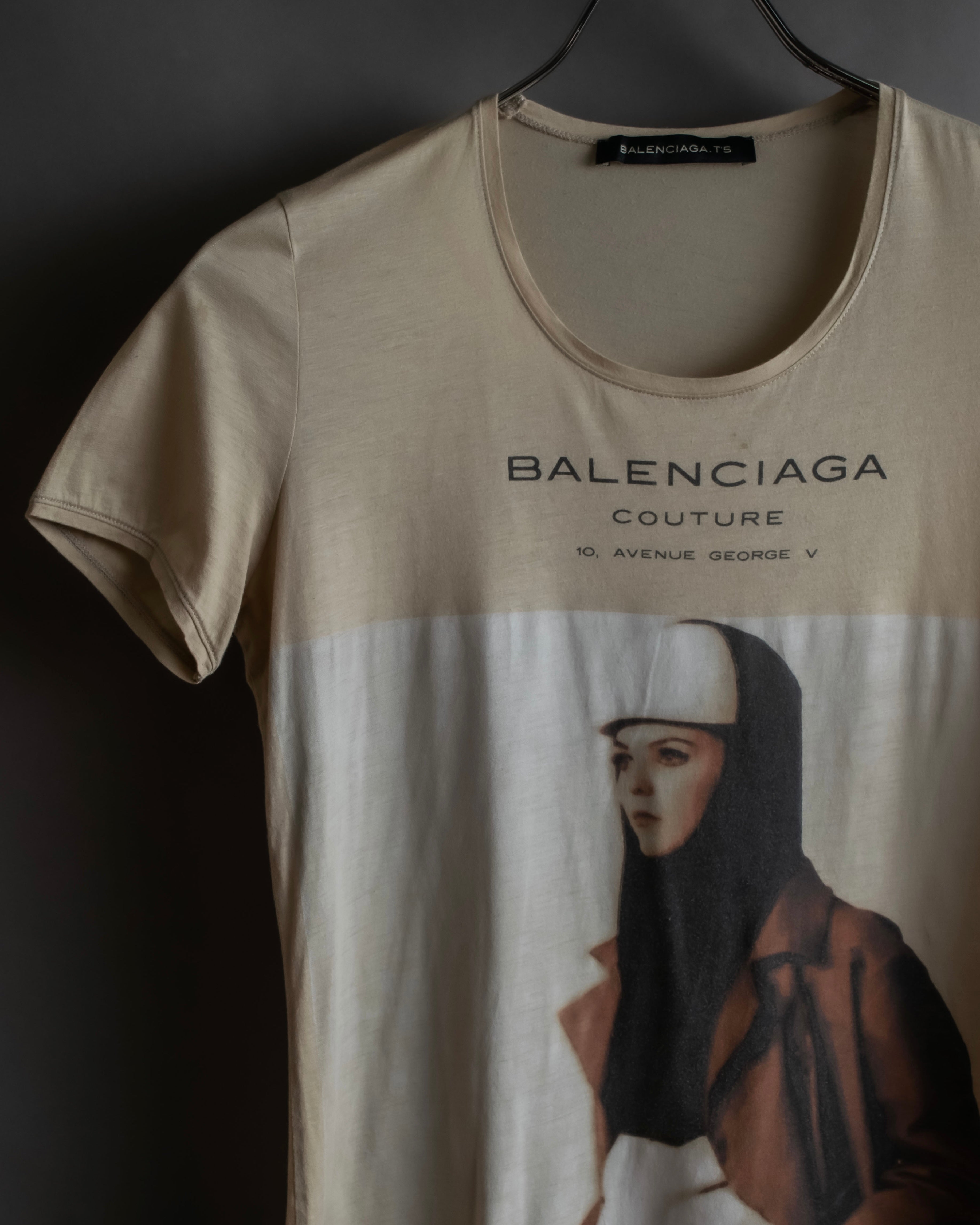 "BALENCIAGA" Painting graphic logo engraved T-shirt