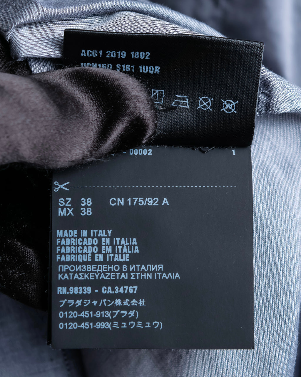 “PRADA” Bicolor back designed dress shirt