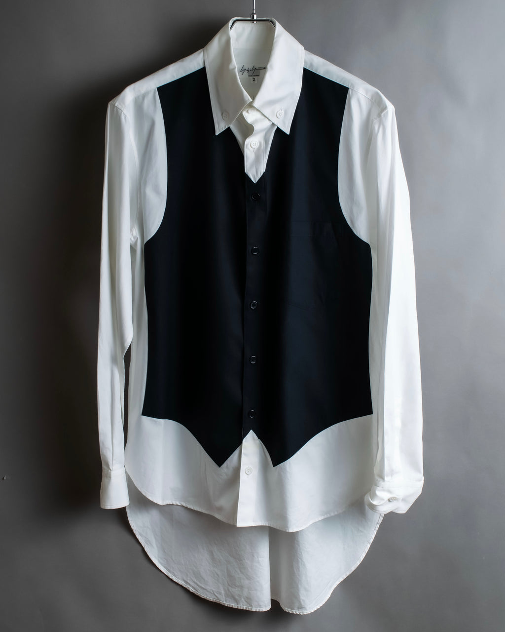 "Yohji Yamamoto POUR HOMME"
13AW Tuxedo vest fake layered design shirt