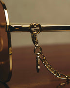 -SPECIAL- “GUCCI” 2016-2022 chain detailed oversized sunglasses