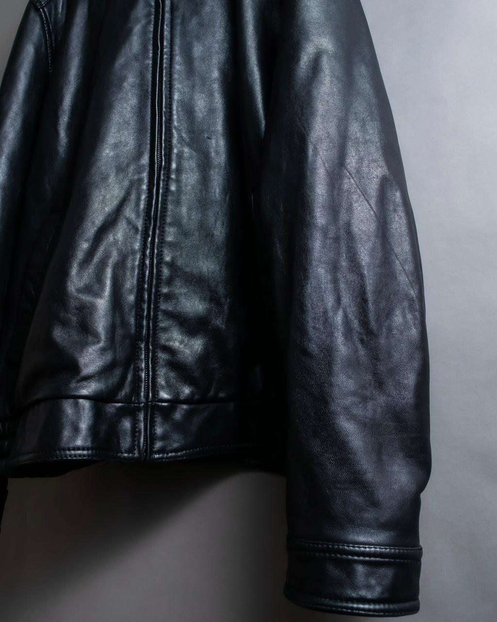 "M. JULIAN" High quality leather single riders blouson