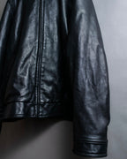 "M. JULIAN" High quality leather single riders blouson