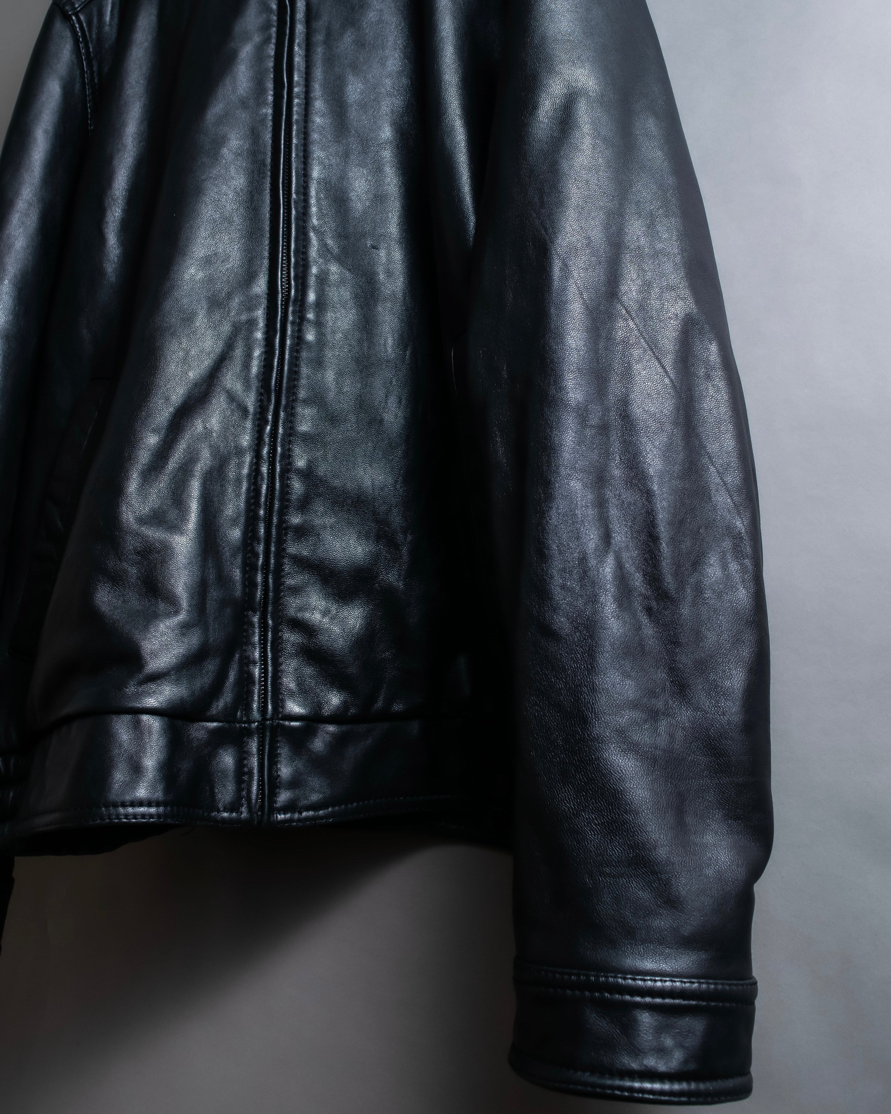 "M. JULIAN" High quality leather single riders blouson