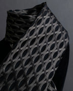 "GUCCI" Cord embroidery glossy necktie