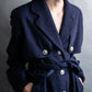 "DIOR" Double gun flap belted chester field coat