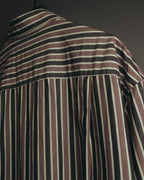 "GUCCI" 90's-00's Striped cotton button-down shirt